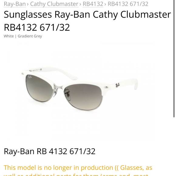 Ray-Ban Cream Sunglasses with Brown Case